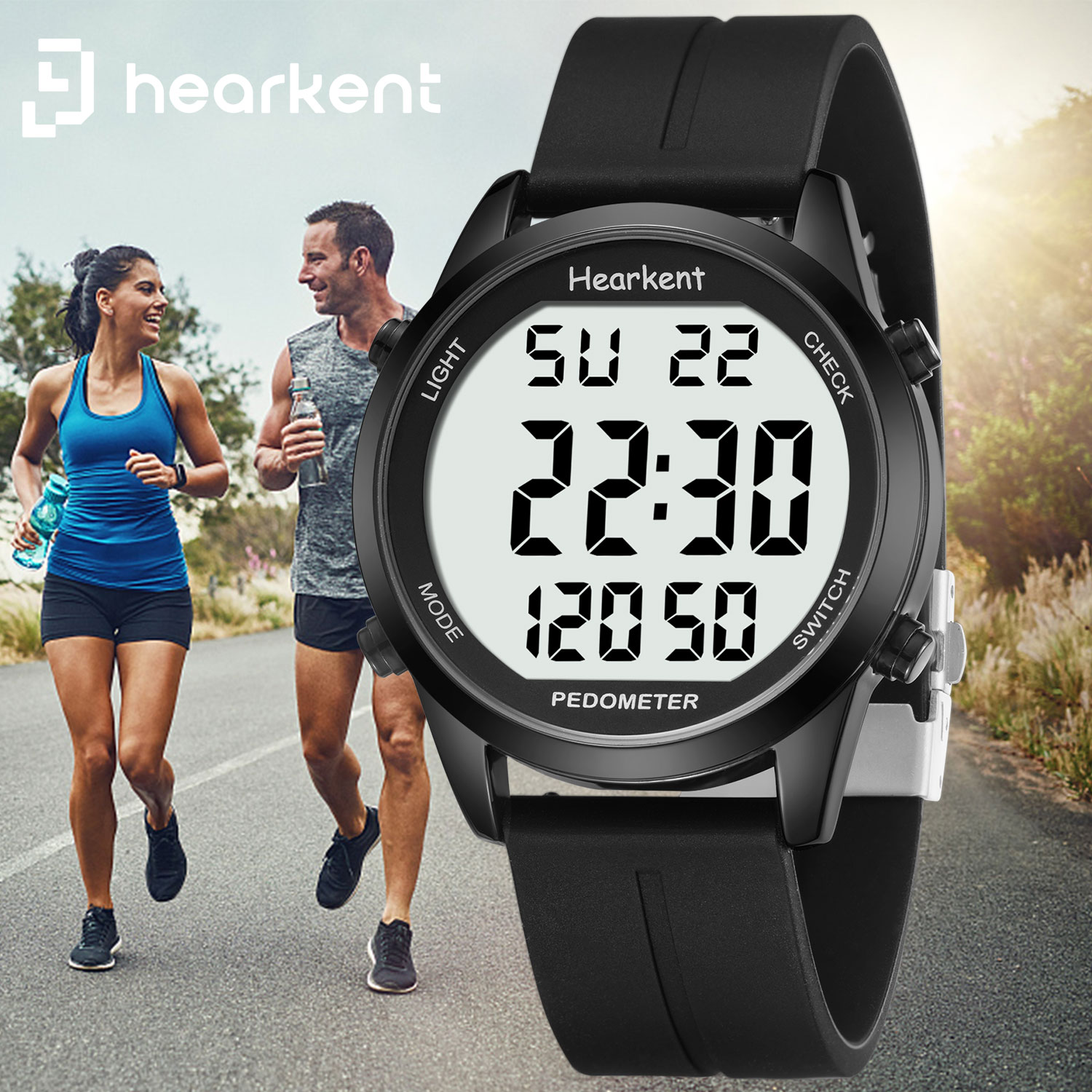 Running Watch - Hearkent 보수계 시계 남성/여성 야외 스포츠