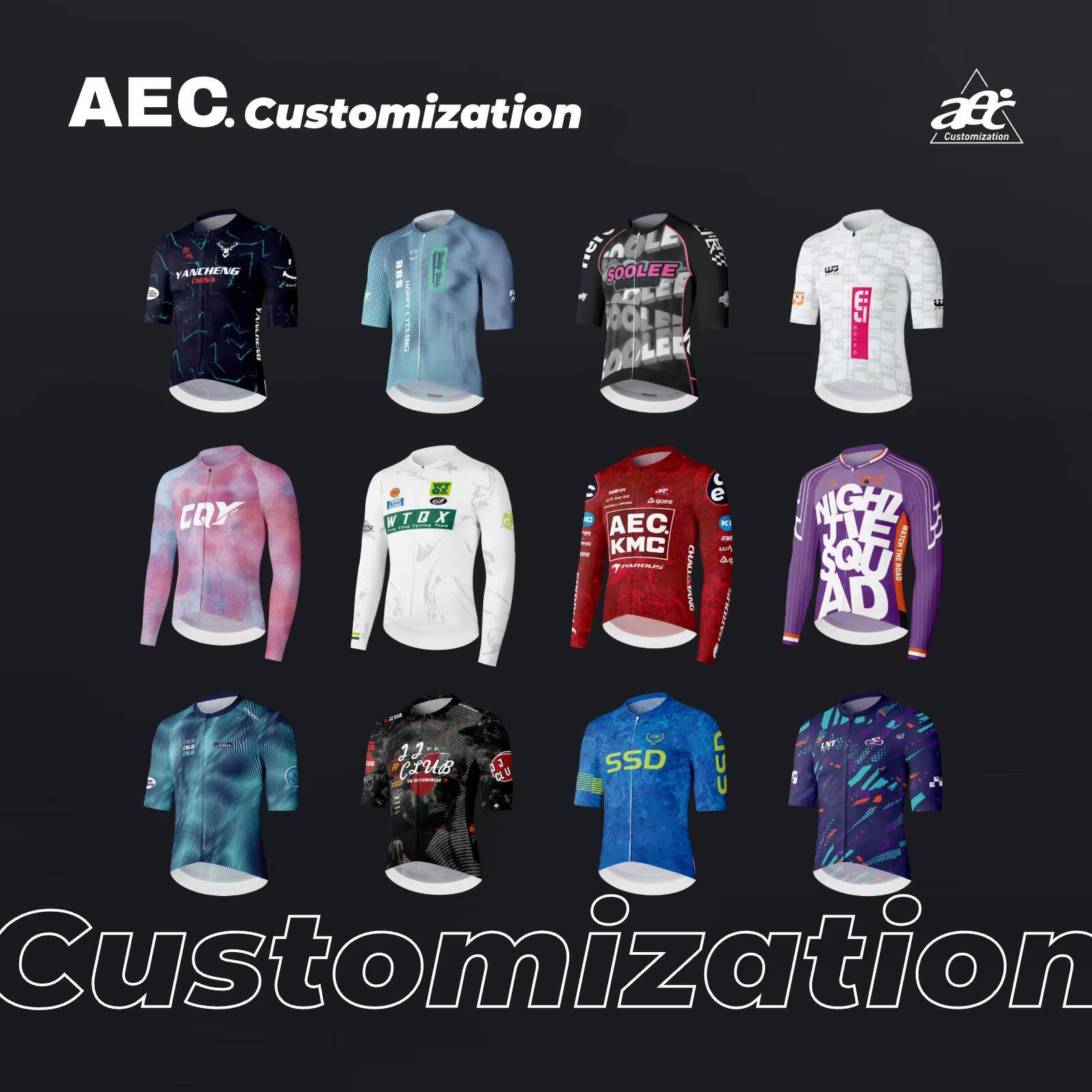 Race Bib - AEC.CYCLIST 맞춤형 사이클링 저지 프로 팀