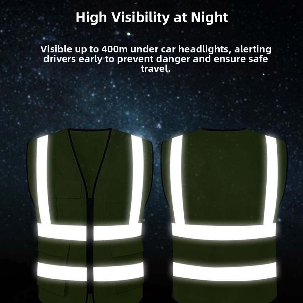 Running Visibility Gear - 고가시성 반사 조끼 경고용 원사이즈 야외