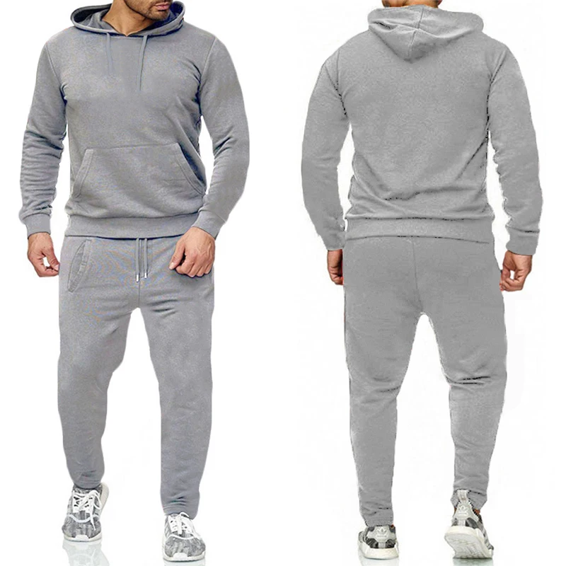 Joggers Pants - 클래식 남성용 단색 트랙수트 후드 스웨트셔츠와