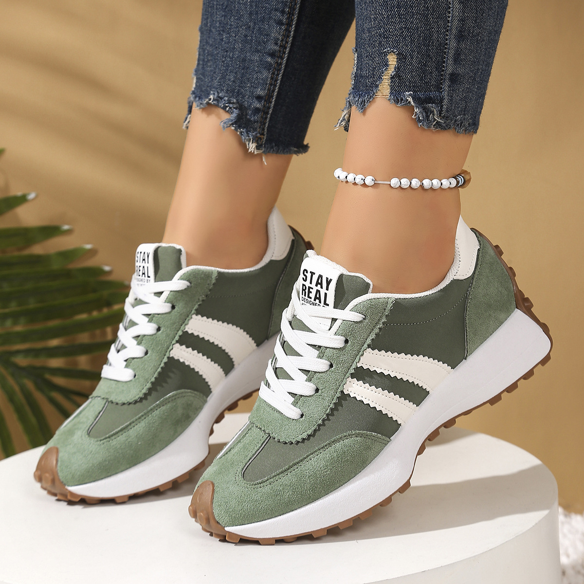 디자이너 스니커즈 여성 스포츠 신발 스니커즈 두꺼운 밑 - Running Shoes Women 리뷰 및 가격