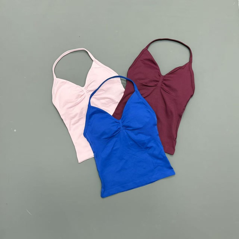 짐 여성용 스포츠 탱크탑 심리스 홀터 스파게티 스트랩  - Running Belt 리뷰 및 가격
