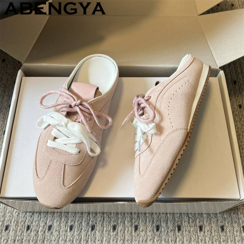 여성용 레이스 업 캐주얼 플랫 슬리퍼 여름 통기성 편안 - Running Shoes Women 리뷰 및 가격