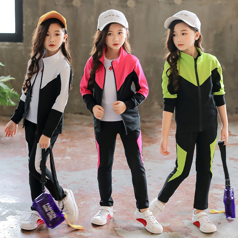 봄 가을 어린이 옷 소녀 긴팔 스포츠 슈트 재킷 + 바 - Running Gear Kids 리뷰 및 가격
