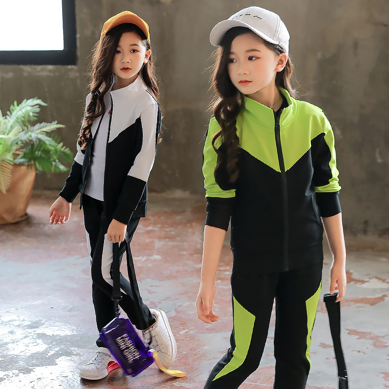 봄 가을 어린이 옷 소녀 긴팔 스포츠 슈트 재킷 + 바 - Running Gear Kids 리뷰 및 가격