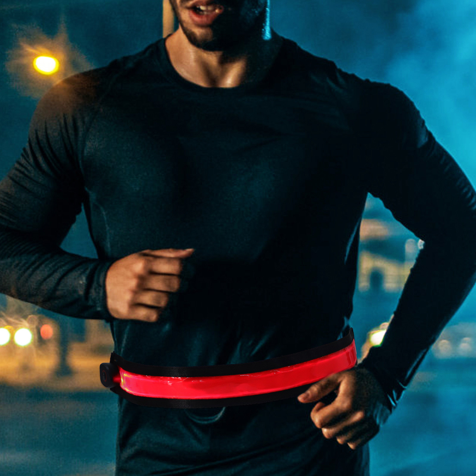 2개입, 충전식 LED 반사 벨트, 조절 가능, 야간  - Running Visibility Gear 리뷰 및 가격