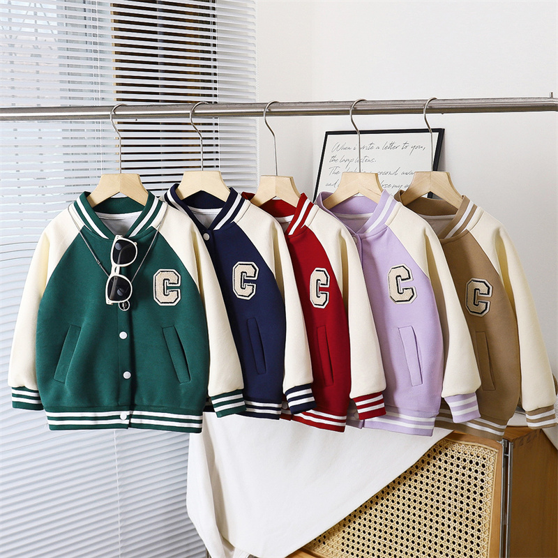 어린이 야구 재킷 소년 패션 코트 가을 소녀 편지 캐주 - Running Gear Kids 리뷰 및 가격