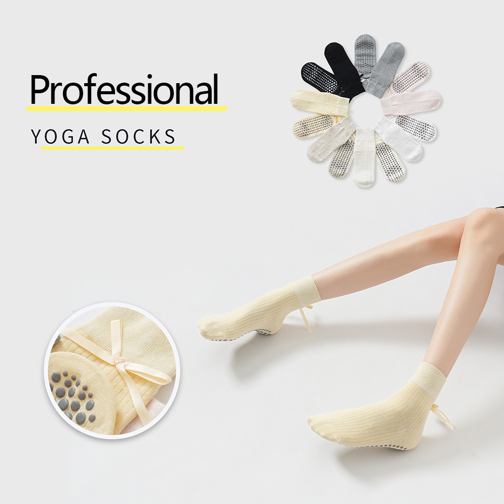귀여운 리본 장식 요가 양말 소녀용 스위트 트렌드 필라 - Sports Socks 리뷰 및 가격