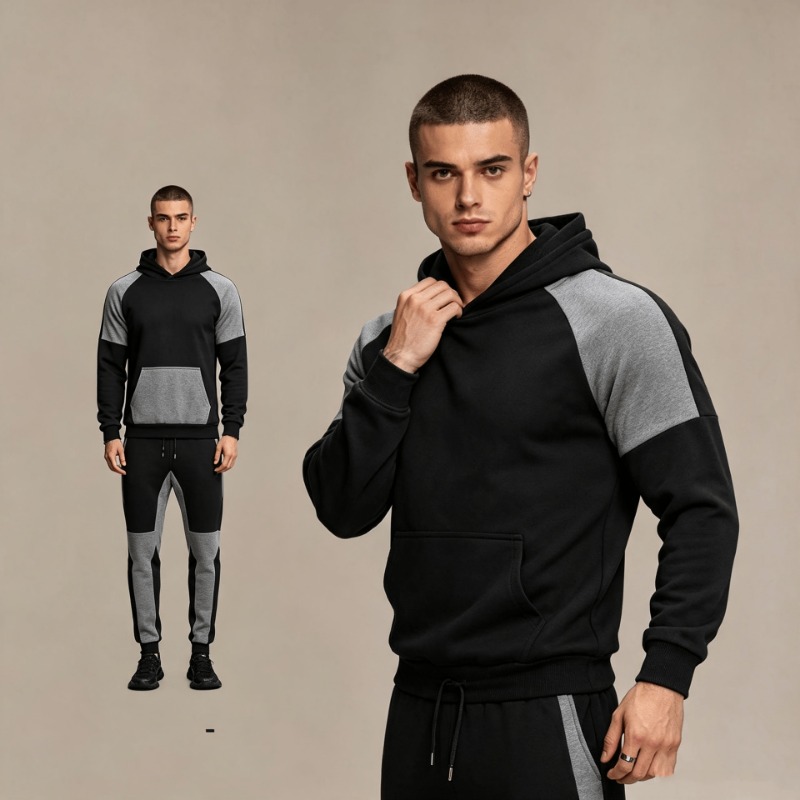 남성 컬러 블록 후드티와 조거 팬츠 세트 긴팔 드로스트 - Joggers Pants 리뷰 및 가격